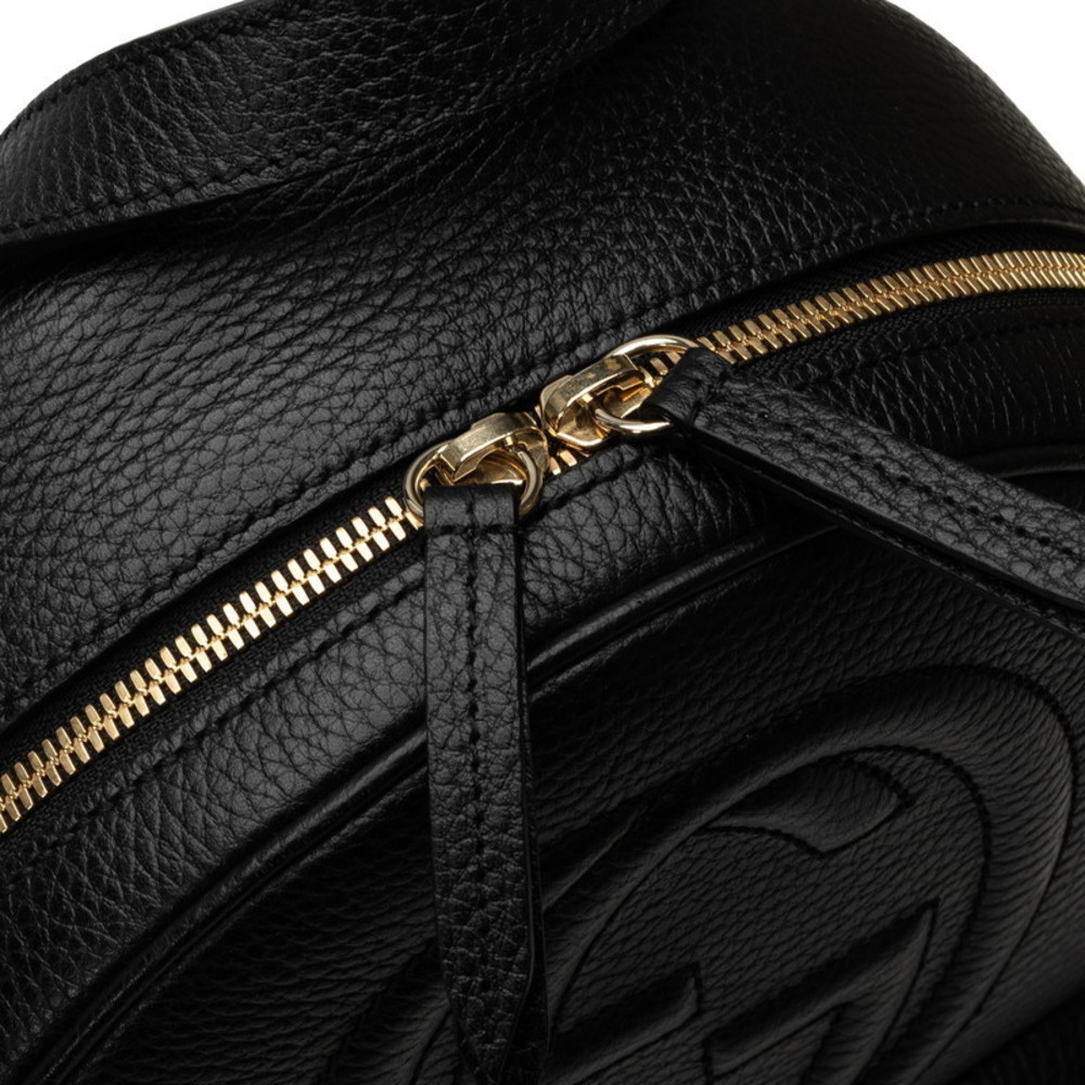 Gucci Chain Interlocking Backpack Rucksack Black G - image 5